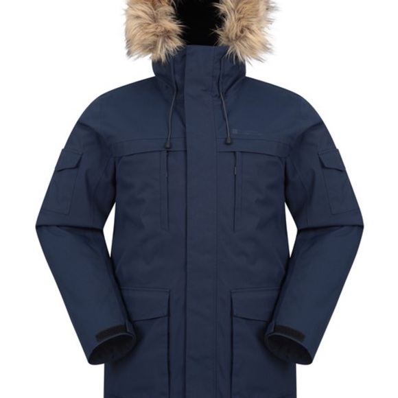 Men’s Waterproof Parka Jacket, size: M, Color: Navy, brand: Mountain Warehouse. - Picture 5 of 7